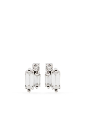 Suzanne Kalan 18kt white gold diamond stud earrings - Silver