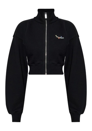 Off-White zip floral knitwear - Black