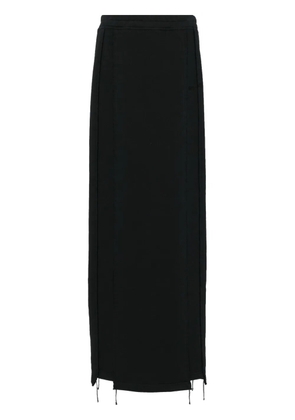 VETEMENTS embroidered jersey maxi skirt - Black
