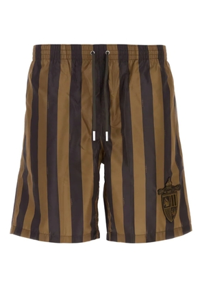 FENDI printed swim shorts - Brown
