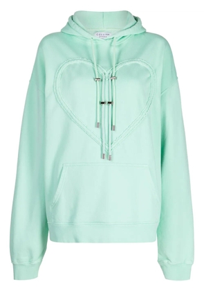 Collina Strada Heart cotton hoodie - Green