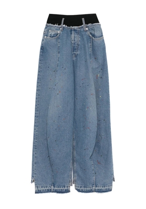 ALAINPAUL paint-splash jeans - Blue
