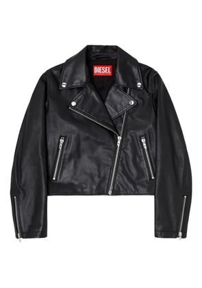Diesel zip-up leather jacket - Black