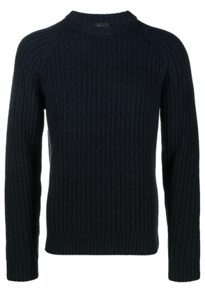 Brioni fisherman's-knit long-sleeved jumper - Black