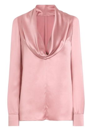 Dolce & Gabbana DNA cowl-neck blouse - Pink