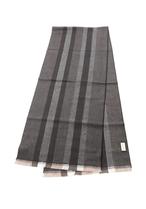 Gucci Pre-Owned striped-pattern wool scarf - Grey