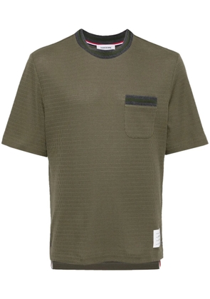 Thom Browne open-stitch cotton T-shirt - Green