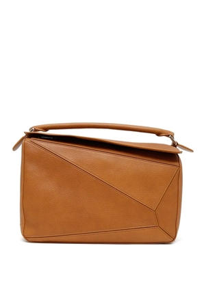 LOEWE large Puzzle leather tote bag - Brown
