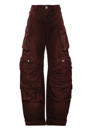 The Attico Fern mid-rise cargo jeans - Red