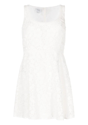 Giambattista Valli sleeveless lace mini dress - White