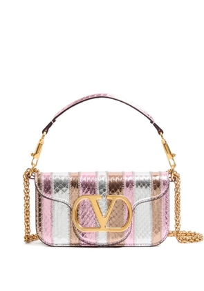 Valentino Garavani small Locò laminated VLogo tote bag - Pink