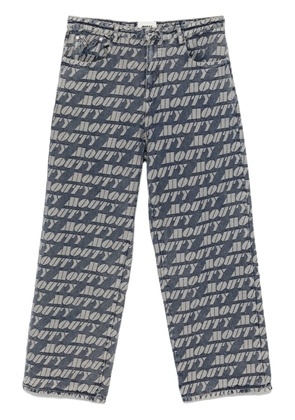 MOUTY logo-jacquard loose jeans - Blue