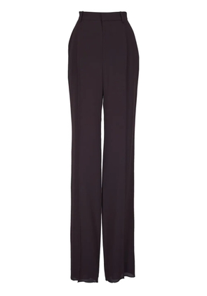 Saint Laurent pressed-crease straight trousers - Brown