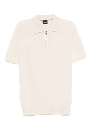 BOSS half-zip polo shirt - White