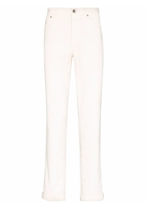 Brunello Cucinelli straight-leg corduroy trousers - White