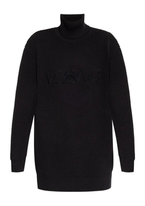 Versace textured high-neck jumper - Black