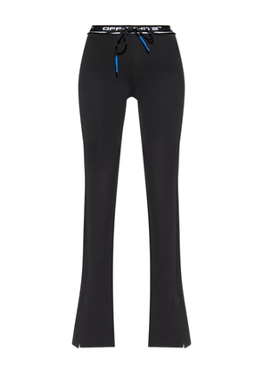 Off-White drawstring split-hem trousers - Black