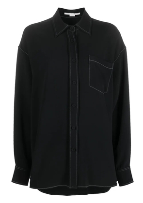 Stella McCartney contrast-stitching long-sleeve shirt - Black