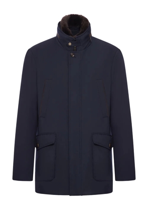 Moorer fur-collar coat - Blue