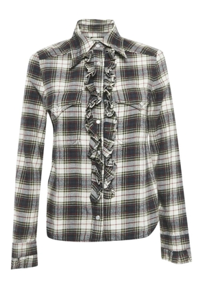 Zadig&Voltaire carreaux ruffled shirt - Green