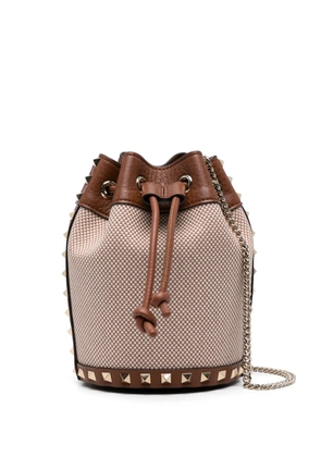 Valentino Garavani Rockstud bucket bag - Brown