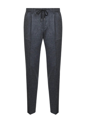 Tagliatore drawstring pleat trousers - Grey