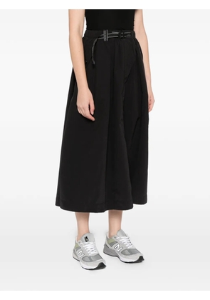 and Wander logo-embroidered skirt - Black