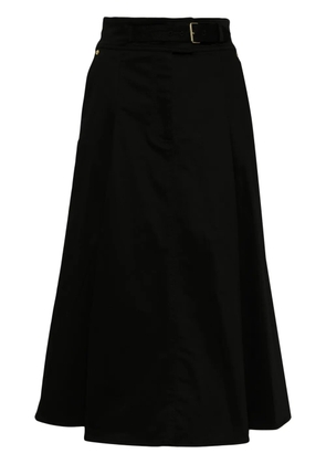 Carolina Herrera pleated cotton midi skirt - Black