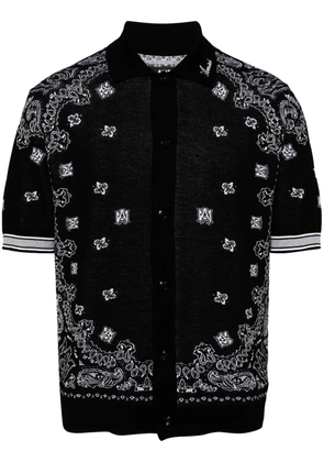 AMIRI bandana polo - Black