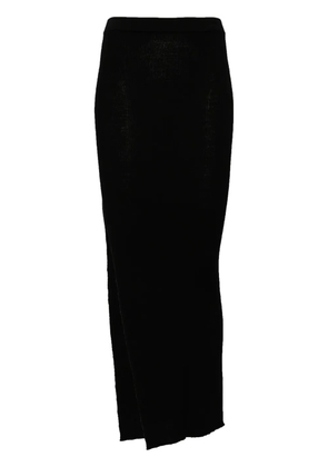 Rick Owens Ziggy ribbed-knit maxi skirt - Black