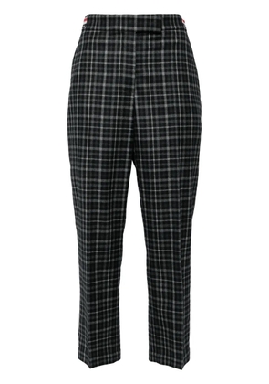 Thom Browne plaid-check tailored trousers - Grey