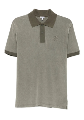 LOEWE embroidered cotton polo shirt - Green