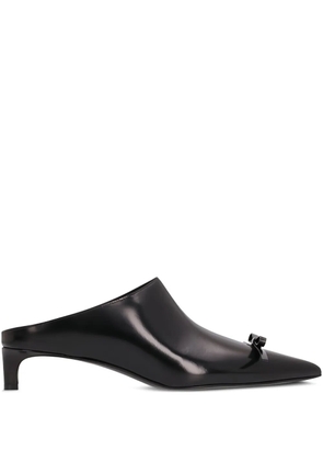 Jil Sander 25mm bow-detail leather mules - Black