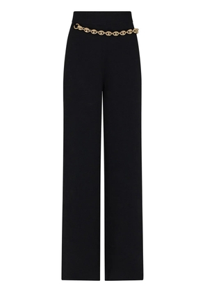 Rabanne chainmail-detail wool-cashmere trousers - Black