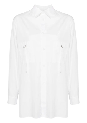Y's back-tucked open-tab shirt - White