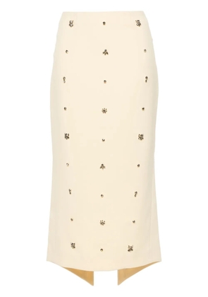 Huishan Zhang Thalia crepe midi skirt - Yellow