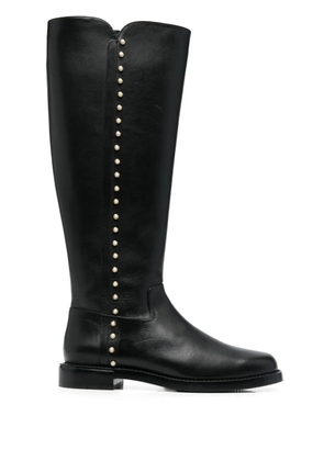 Stuart Weitzman pearl-embellished detail boots - Black