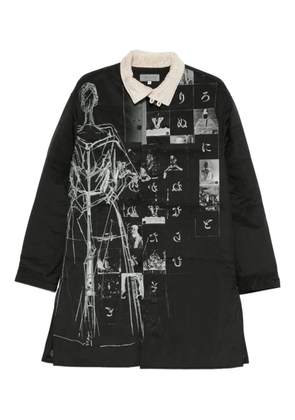 Yohji Yamamoto printed coat - Black