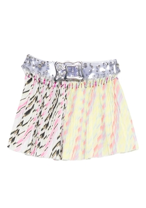 Chopova Lowena pleated carabiner skirt - Yellow