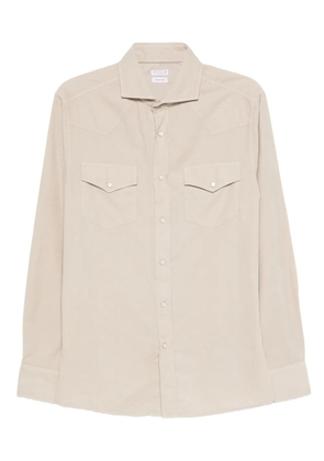 Brunello Cucinelli double-pocket cotton shirt - Neutrals
