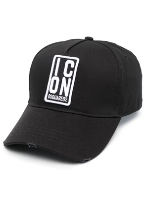 DSQUARED2 Icon-embroidered cotton baseball cap - Black