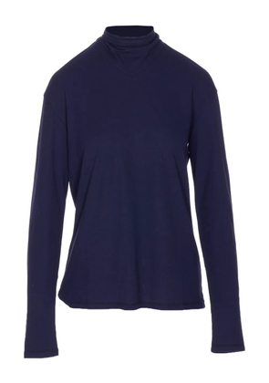 LEMAIRE long-sleeve scarf-detail top - Blue