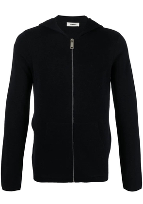 SANDRO hooded wool cardigan - Blue