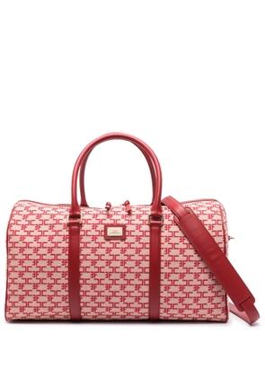 Elisabetta Franchi monogram-jacquard luggage bag - Pink