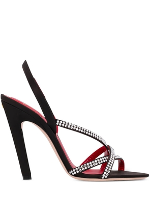 Valentino Garavani 105mm Dans Le Foyer crystal-embellished slingback sandals - Black