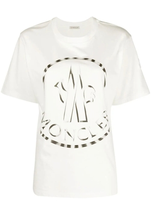 Moncler bi-colour logo-print T-shirt - White
