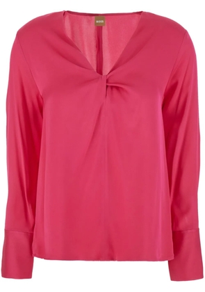 HUGO twist-detail blouse - Pink
