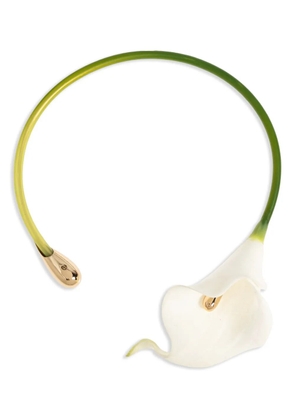 Cult Gaia calla lily choker necklace - White