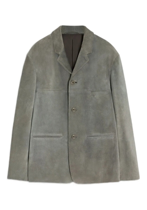 LEMAIRE suede single-breasted blazer - Grey