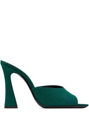 Saint Laurent 105mm Suite silk sandals - Green